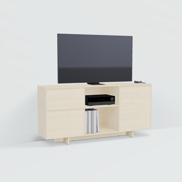 Tv Stand in Ash with Doors and Drawers