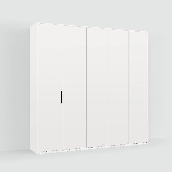 Tone Wardrobe in White and Pink with Internal Drawers and Rail